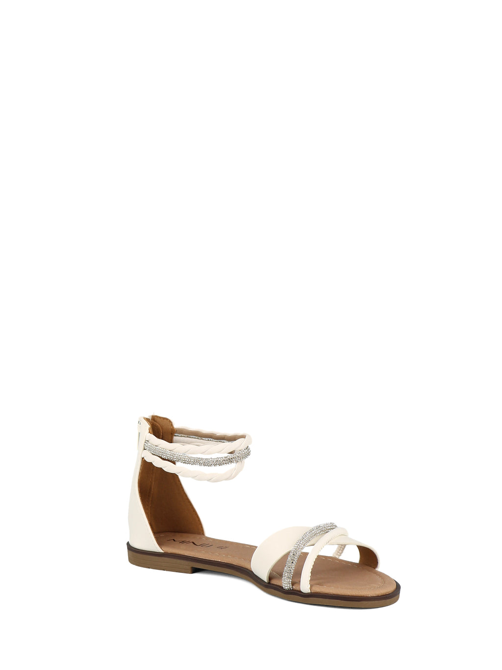 Sandali con cinturino donna MINU 6W9110-A1 bianco