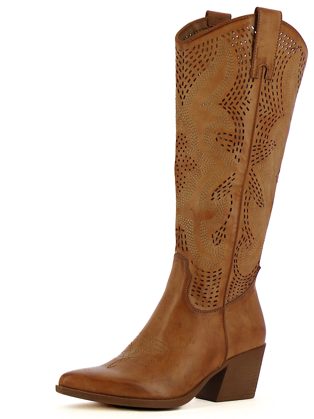 Stivali texani donna MINU H3W2058-13 cuoio