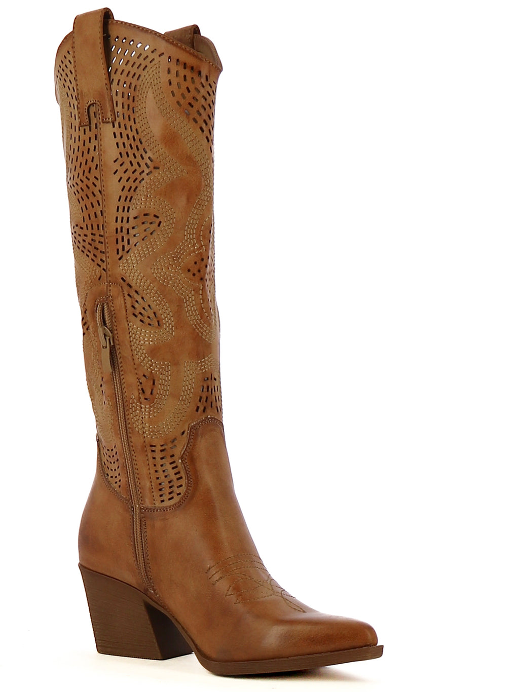 Stivali texani donna MINU H3W2058-13 cuoio