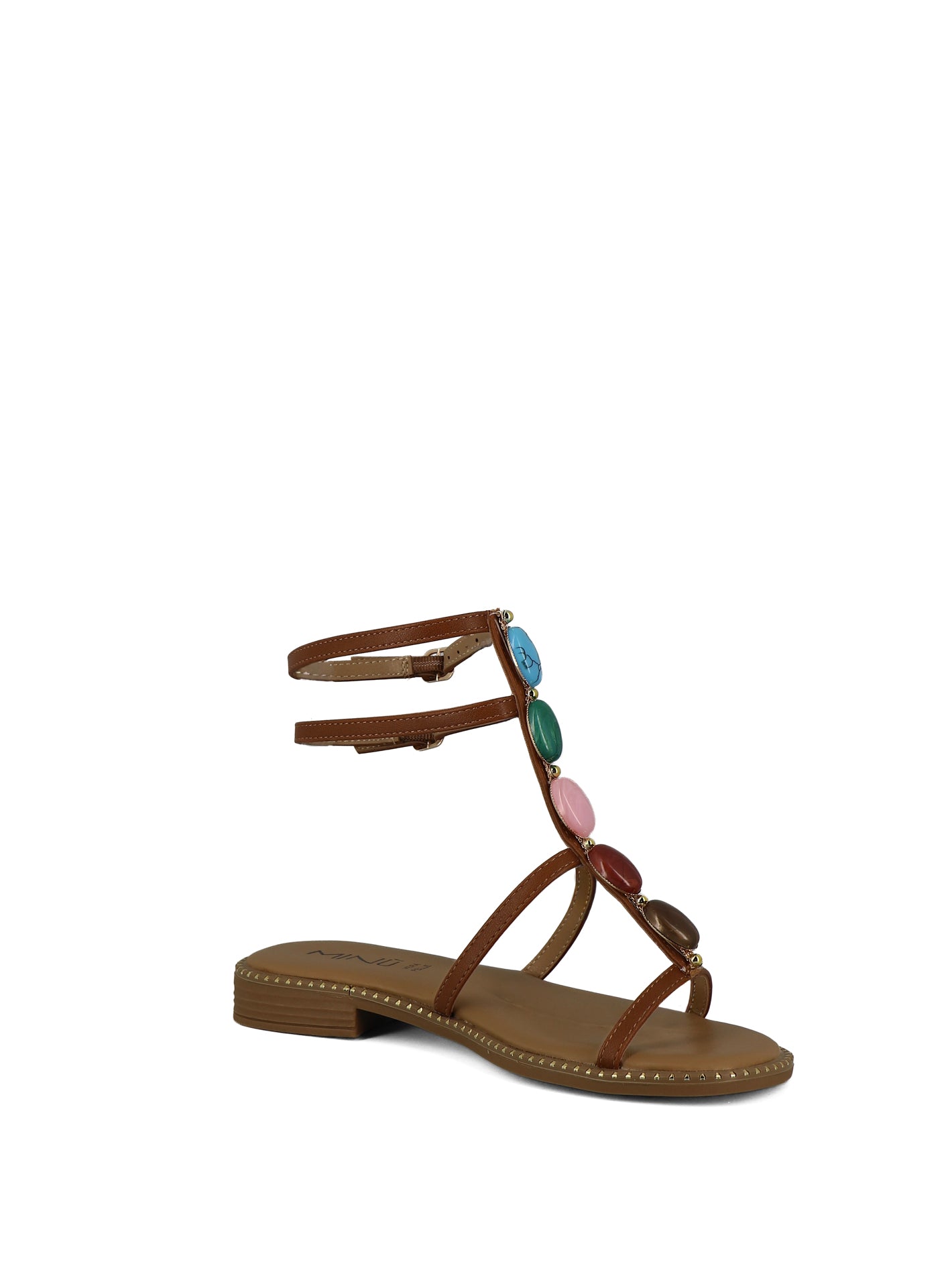 Sandali con cinturino donna MINU JS220-D2 cuoio