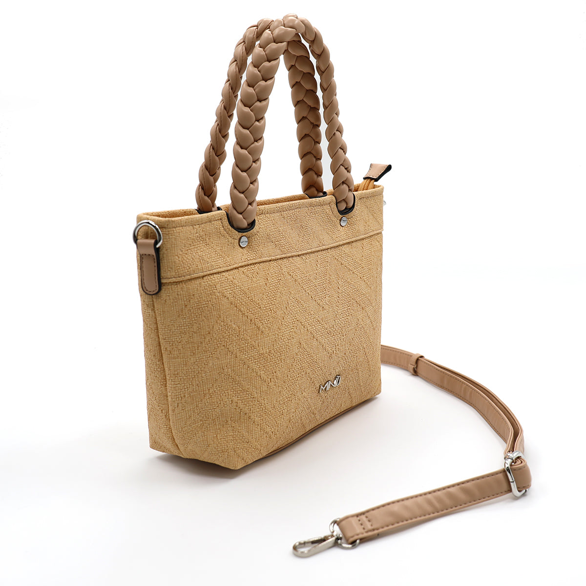Borsa a mano donna MINU PB0274HG2 beige chiaro